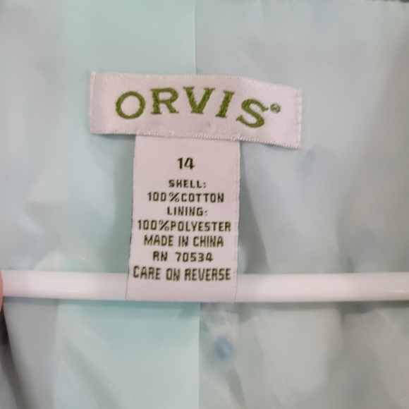 ORVIS Cottagecore Floral Cotton Blazer Jacket Spring Summer boxy size 14 - Picture 4 of 5